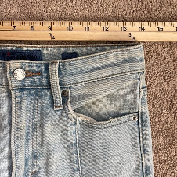 Lucky Brand Jeans Women 4/27 Blue Light Wash Lucky Pins Straight Leg Snap Hem - Picture 4 of 8